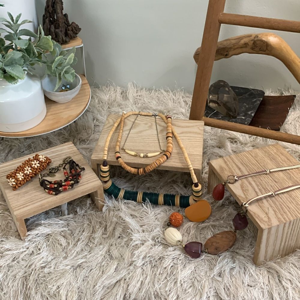 Bundle OfāFour Boho Necklacesā And TwoāBracelets